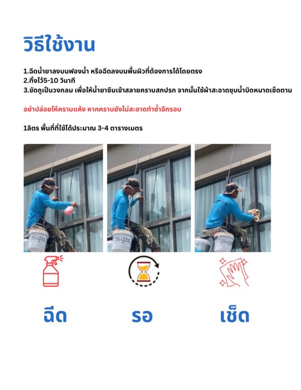 นํ้ายาล้างอลูมิเนียมคอมโพสิต คอมโพสิต คลีน UV